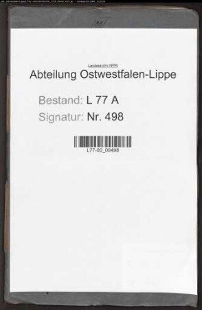 Untersuchung der Dienstführung des Amtspedellen Frevert zu Hohenhausen