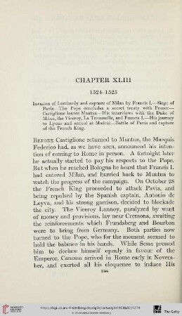 Chapter XLIII: 1524-1525