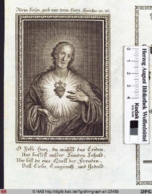 Christus mit dem flammenden Herz.