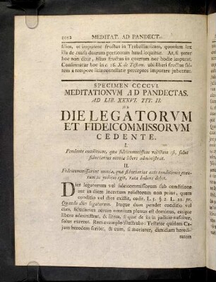 1012-1014, Sp. 406. De Die Legatorum vel ...