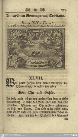 Am zwölften Sonntage nach Trinitatis