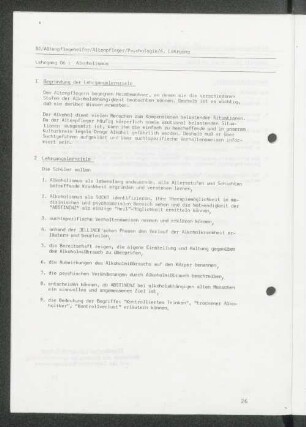 Lehrgang 06: Alkoholismus