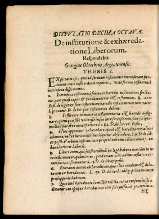 Disputatio Decimaoctava.