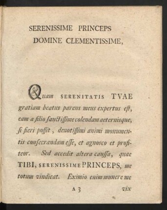 Serenissime Princeps Domine Clementissime, ...