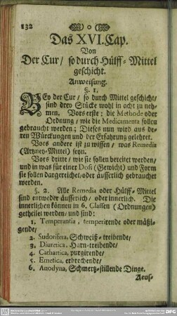 Das XVI. Cap. Von Der Cur, so durch Hülff-Mittel geschicht