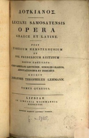 Lukianos, 4. Hermotimus sive de sectis [u.a.]