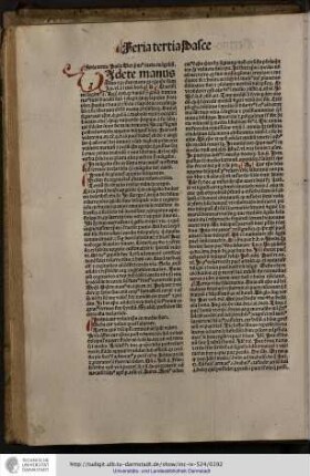 Feria tertia pasce, sermo primus iuxta evangelium.