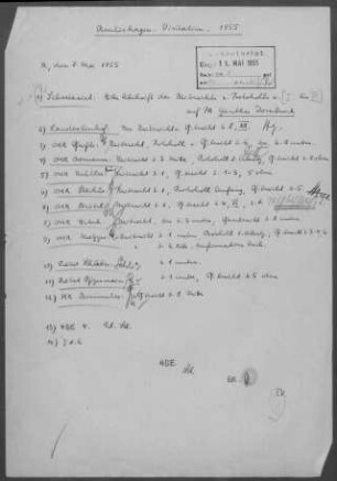 Amlishagen: Visitationsbericht mit Pfarrbericht 1955