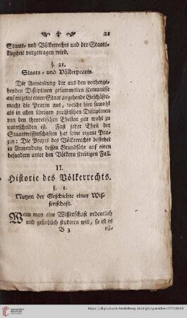 II. Historie des Völkerrechts