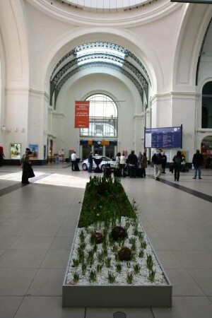 Dresden-Altstadt. Hauptbahnhof (1892/1898; E. Giese, P. Weidner). Empfangsgebäude. Innenansicht