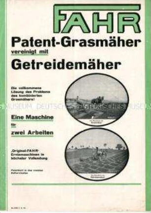 Grasmäher mit Getreidemäher