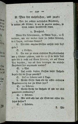 II. Von der mehrfachen, und zwar:[...]