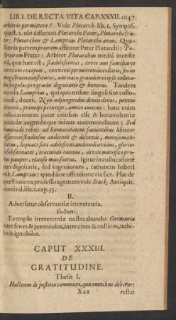 Caput XXXIII. De Gratitudine.