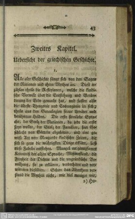 Zweites Kapitel. Uebersicht der griechischen Geschichte