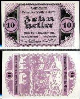 Reith, Tirol 10 Heller
