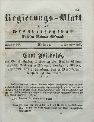Nr. 33 : 7. Dezember 1850
