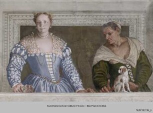 Villa Barbaro; Stanza dell'Olimpo : Porträt der Frau Barbaro, ihre Söhne und die Amme