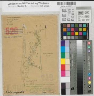 Landhausen (Hemer), Flurbereinigung Landhausen, Bl.6 Schätzungsriß Hennen Flur 2