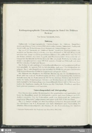 Kohlenpetrographische Untersuchungen im Ostteil des Döhlener Beckens