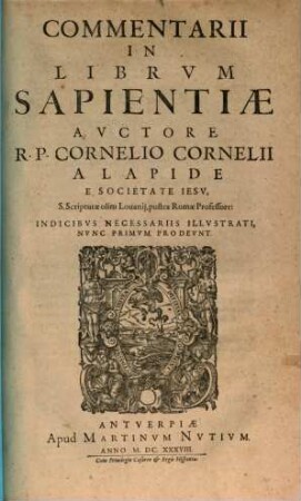 [Commentaria in Vetus et Novum Testamentum], [4,3]. Commentarii in librum sapientiae