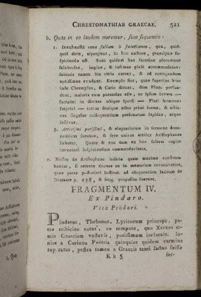 Fragmentum IV. Ex Pindaro.