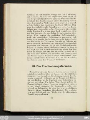 III. Die Erscheinungsformen.