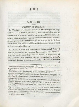 Part fifth. Family of Holkar