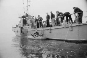 Greifswald-Wieck. Tauchsportausbildung an der GST-Marineschule „August Lütgens“ (Zentrale vormilitärisch-maritime Ausbildungsstätte der Gesellschaft für Sport und Technik)