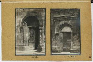 Peter- und Paulskirche, Rosheim: Ansichten Süd- und Nordportal (aus: Skizzen- und Fotoalbum 6)