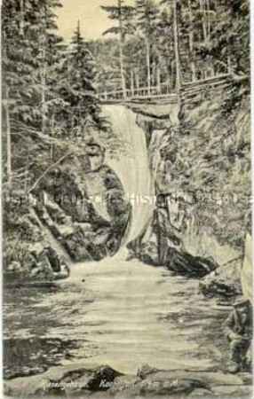 Ansicht vom Kochelfall im Riesengebirge