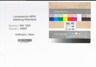 Entnazifizierung Hans Hoffmann, geb. 03.07.1901 (Eigentumsschätzer)