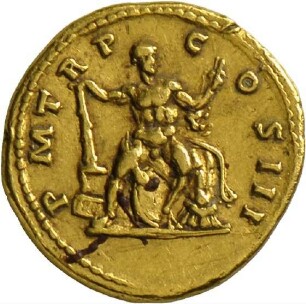 Aureus des Hadrian mit Darstellung des Hercules
