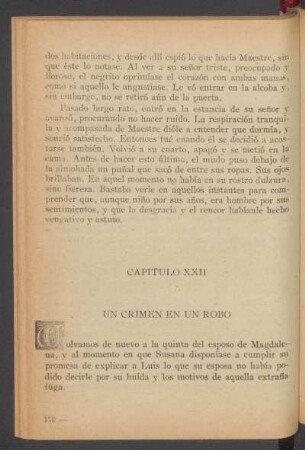 Capítulo XXII - Un crimen en un robo