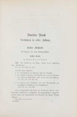 Erster Abschnitt. Verfahren vor den Landgerichten