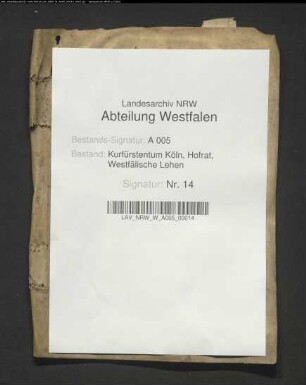 Westphälisches Lehenbuch vom Jahr 1573.