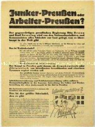 Aufruf der SPD zur preußischen Landtagswahl 1932