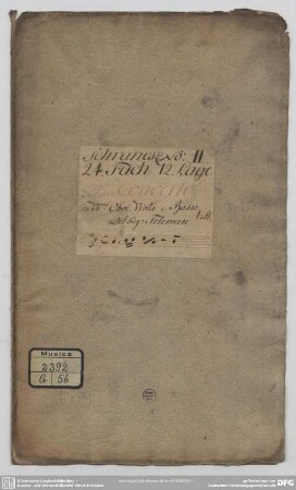 Quartets - Mus.2392-Q-56 : tr, ob (2), bc - D; TWV 43: D 7