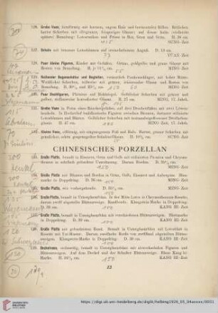 Chinesisches Porzellan (Nr. 133-162)