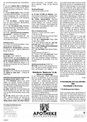 Fortsetzung des Berichtes Heft März 2004 : Heimatkunde in Blankenese