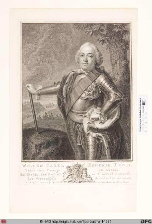 Bildnis Wilhelm IV. Carl Heinrich Friso, Prinz von Oranien, Fürst zu Nassau-Diez, -Dillenburg u.-Siegen, 1748-51 Erbstatthalter der Niederlande