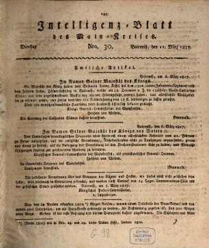 Intelligenz-Blatt des Obermain-Kreises. 1817
