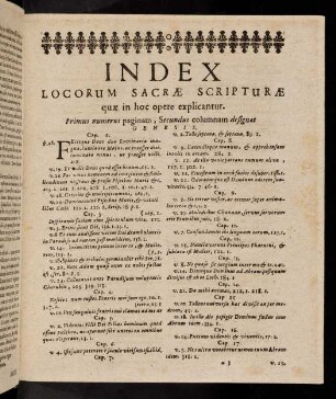 Index locorum sacrae scripturae.