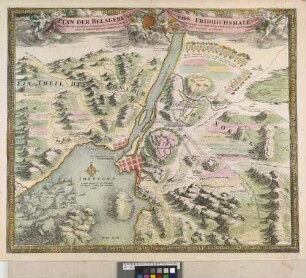 Plan Der Belagerung Von Fridrichshall : angefangen von Carl dem XII (glorwürd andenckens) der Schweden, Goth und Wenden König mit 10000 Mann 36 Can. u. 18 Mort d. 11. Nov. aufgehoben d. 12. Dec. 1718
