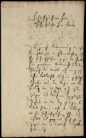 [Entwurf eines Briefes von Heyne an Baron von Asch vom 07.07.1772]