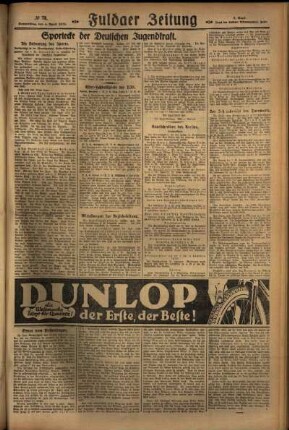 Dritte Ausgabe vom Donnerstag, den 04. April 1929.