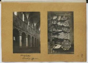 Stiftskirche Sankt Peter und Paul, Königslutter: Innenansicht, Details (aus: Skizzen- und Fotoalbum 10)