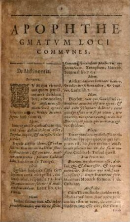 Apophthegmata, Ex Probatis Graecae Latinaeque Linguae Scriptoribus