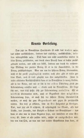 Neunte Vorlesung