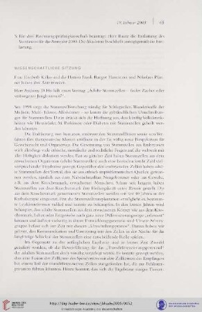 Adulte Stammzellen - fauler Zauber oder verborgener Jungbrunnen?