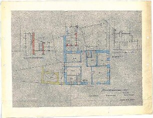 Döllgast, Hans; Marktbreit; Pfarrhof - Grundriss; Ansicht; Schnitt